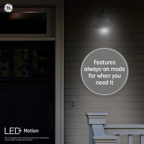 Outdoor Motion Sensor Flood Light Bulb 90W Replacement Warm White Dusk To Dawn illuminating porch at night