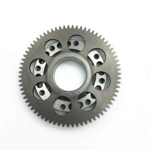 Straight Up Bolt On One Way Starter Sprag Clutch Plus Freewheel Bearing Dope Fresh Upgrade For Ducati 848 999 1098 1198 Sportbike. Metallic sprag clutch with holes for smooth engine engagement.