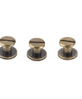 Flat Head Copper Screws And Nuts Rivet Set For Leather Crafting, Brass 8mm Decorative Studs, 20 Pc Anti Rust Fasteners Tiny Hardware Kit