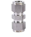 Tough As Nails Stainless Steel Compression Union Pipe Fitting Connector With UNF Nut Lock for 3-25 mm tubes, front view