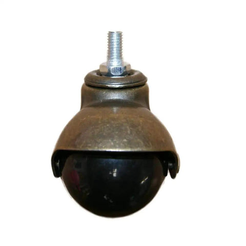 Vintage Bronze Ball Caster Wheels 2 Inch Antique Gold Furniture Casters With Threaded Rod Mount for smooth gliding performance.