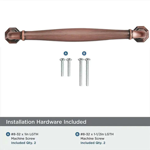 Six Inch Center To Center Brushed Antique Copper Cabinet Pulls Heavy Duty Vintage Drawer Handles Solid Metal Cupboard Hardware with screws