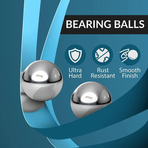 Top Shelf Chrome Steel Bearing Balls Sized At One Point Five Inches Featuring G Two Five Precision Ground Construction, ultra hard and rust resistant.