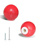 Bold Red Ceramic Dresser Knobs Six Pack Smooth Drawer Pulls Snag And Go Install For Kid Rooms Kitchen Or Bath Cabinet Refresh That Brings Instant Room Glow Up To Your Living Space. Round red ceramic knobs with screws for easy installation.