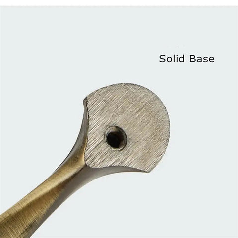 Close-up of solid base of Antique Bronze Zinc Alloy Cabinet Handle for Easy Install Dope Built Tough Non Fade Finish Screws Included.
