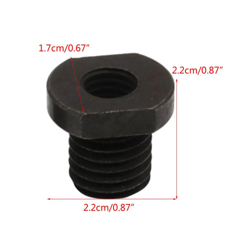Premium M10 Angle Grinder Wheel Conversion Adapter For 100mm Power Tools, detailed view of threaded steel hub.