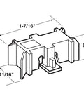 Heavy Duty Sliding Window Roller Assembly Featuring Half Inch Brass Wheel And Tough Nylon Housing Hassle Free Height Adjustment Two Pack Quick Swap Fix For Alenco Windows structural diagram with dimensions.