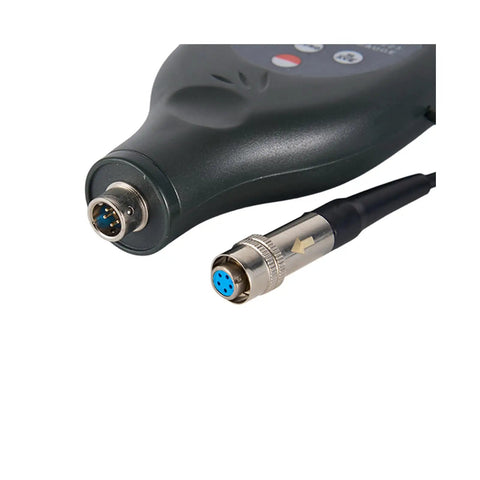 Connector and cable probe of Pro Grade Digital Roughness Tester And Surface Profile Gauge With Separate Cabled Probe For Blast Cleaned Surfaces, 0-800 Micrometers And 0-29.5 Mils Range, Tungsten Carbide Tip Lasts 20k Readings, Rugged On The Go