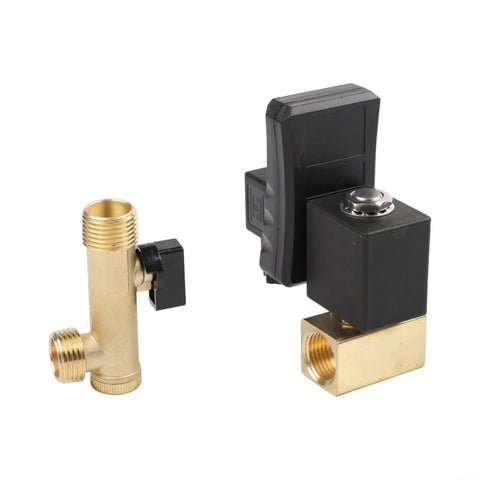 Auto Drain Valve For Air Compressor Condensate Management Electronic Timer Control Adjustable Discharge System Reduce Moisture Boost Uptime Automated Solution with brass and plastic components.