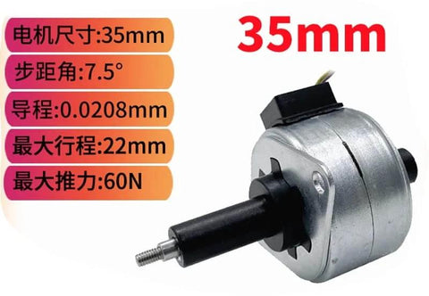 Micro Permanent Magnet Linear Screw Telescopic Push Rod Stepper Motor 35mm Travel 60N Shaft CNC 3D Printing Robotics