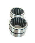 Heavy Duty Needle Roller Bearing Without Inner Ring Runs Smooth As Butter With Pre Lubricated Finish For Hydraulic Cylinders and Industrial Gear - 2 units, viewed from the front.