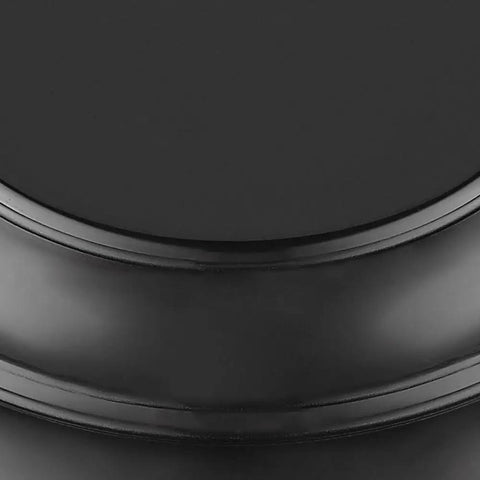 Close-up of matte black shade for Duncan 14 Inch Two Light Flush Mount Ceiling Light Damp Rated Vintage Inspired Fixture for Living Room Kitchen Hallway Durable Powder Coated Finish Easy Install and Classic Farmhouse Vibe Look for Entryways