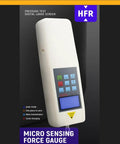 Micro sensing force gauge with large digital screen for precise pressure testing and data transmission.