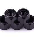 Heavy Duty Number 10 24 Nylon Insert Lock Nuts With Black Powder Coat Finish And Tough 304 Stainless Steel Build For Rock Solid High Vibration Protection Plus Zero Wiggle Room Fastening In A Fifty Pack For Handy Home Repair Or Workshop Tasks.