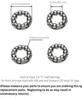 Heavy Duty Bicycle Bearing Retainer Cage Set For Sick Durability And Smooth Hub Fixes Tough As Nails Carbon Steel Wheel Spoke Cups with measurements