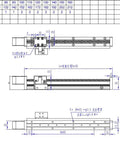 Technical diagram of Mini Linear Motion Actuators with lead screw and motor, 60mm stroke, for DIY CNC router X Y Z linear sliding