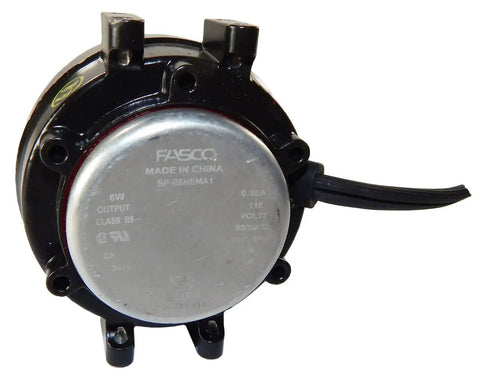 Drop Dead Easy Ub558 Replacer For 6 Watt Induction Fan Motors At 115 Volt And 1550 Rpm Clockwise Spin showcasing a black motor with a metallic cover.