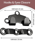 Heavy Duty Sewing Hooks And Eyes Closures For Bra Trousers Skirt Repair Rust Proof Steel Snaps 0.98x0.83x0.47 inches image.