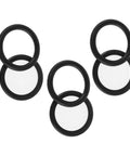 Premium Stethoscope Replacement Diaphragm Assembly Ring With Spot On Acoustic Membrane For Clinic Repairs And Medical Diagnostics That Delivers Dead Nuts Accuracy For Healthcare Crews, set of three black rings.