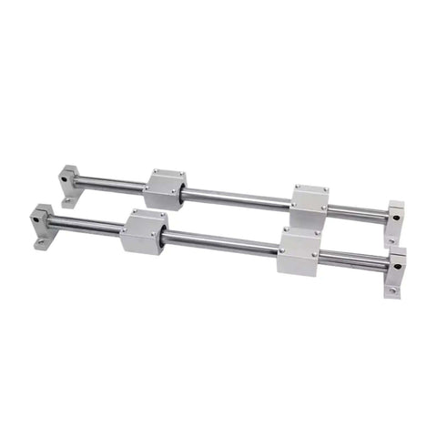 Sick High Precision Linear Guide Rail Kit With Smooth 10mm Optical Axis Rod And SCS10UU Bearing Blocks Perfect For DIY CNC Or 3D Printers To Level Up Your Builds Without Stick Slip Hassles. 10mm steel rail kit with SCS10UU bearing blocks