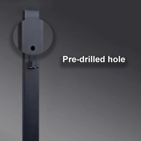 Close-up of the Rock Solid EV Charger Station Box showing pre-drilled hole for easy installation on cold rolled steel.