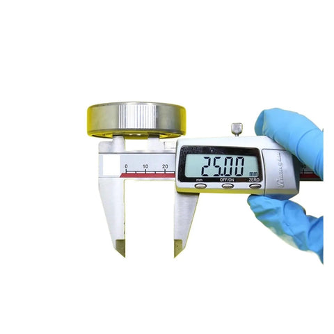 Top Shelf 6205 Hybrid Ceramic Ball Bearings Si3N4 Balls Steel Rings 25mm bore diameter measured with calipers.