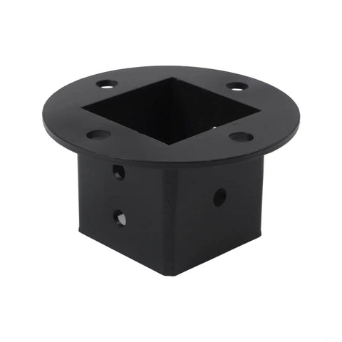 Heavy Duty 2x2 Inch Metal Post Anchor Base Kit With Floor Flange For Fence Poles Deck Railing Pergola Or Mailbox Black Finish Includes Screws And Expansion Pipes 2 Pack