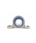 Tough Stainless Steel Miniature Pillow Block Bearing Unit With Precision Ball Bearing For Small Machinery Corrosion Resistant Compact 17mm Housing front view.