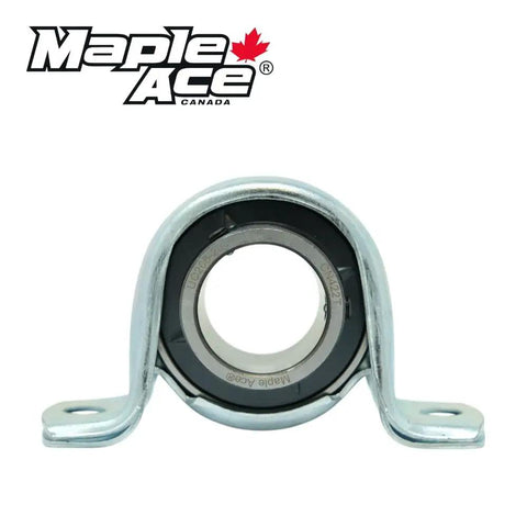 Ironclad Pillow Block Bearing With Two Bolt Housing Industrial Grade Spline Shaft Insert UC206 20 One Point Two Five Inch Bore front view with chrome coating.