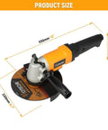 7-Inch Air Angle Grinder Heavy-Duty Pneumatic Workhorse With High-Torque Motor Hits 7500 RPM Free Speed product size chart.