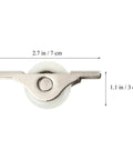 Glides Like Butter Nylon Sliding Door Pulleys Smooth Quiet Cabinet Guide Rollers Heavy Duty Track Wheels For Wardrobes And Gates Super Slick Four Pack Hardware, 2.7 in nylon roller with silver metal detail.