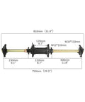 32 Inch Rear Axle Kit Assembly Carrier Hub With 4 Bolt Wheel Hubs Flange For 110cc 125cc 150cc 200cc ATV UTV Go Kart Quad