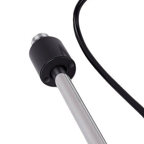 Close-up of Zero Guesswork Fuel Sender Unit and Gauge Kit 12 Inch Stem, featuring black and silver design for easy installation.