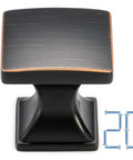 Oil Rubbed Bronze Cabinet Knobs 20 Pack Small Square Single Hole Drawer Pulls for Cabinets Drawers Dresser Cupboard and Vanity Dope Solid Metal Hardware