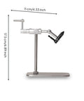Top Notch Fly Tying Vise With Adjustable Head For Precise Hook Holding Compact Desktop Metal Vise With Scale Rugged Bench Tool For Fly Tiers Smooth Rotation And Firm Grip For Busy Fly Fishing Sessions, 17.5 cm base