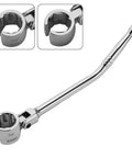 Heavy Duty 22 Mm Socket Wrench With Smooth 180 Degree Swivel Head For Tight Spots, CrV steel, long handle angle