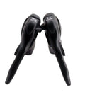 Drop Bar 3x10 Speed Road Bike Shift Lever Set, Shimano Compatible, showing black aluminum brake levers from front angle