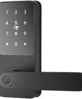Absolute Game Changer Smart Door Lock Featuring Fingerprint Keypad Bluetooth App Control And Keyless Code Entry side view with keyless entry keypad.