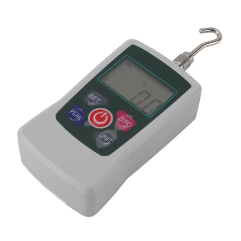 Straight Shooting Digital Force Gauge For Push And Pull Applications Featuring A High Resolution Backlit Display And Tight Tolerance From 30 To 300 Newtons with digital readout.