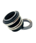 Rugged MG12 14mm Elastomer Bellows Mechanical Seal With Beefy G6 Silicon Carbide Stationary Seat Pro Grade Heavy Duty Pump Replacement High Performance SIC Face Seal Unit close-up view of bellows seal.