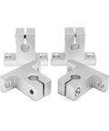 Premium 10 Pc High Precision Linear Guide Rail Kit With Sk8 Optical Shaft Support And Scs8uu Bearing Blocks For Smooth Cnc Machining And 3d Printing Builds, silver aluminum shaft support blocks
