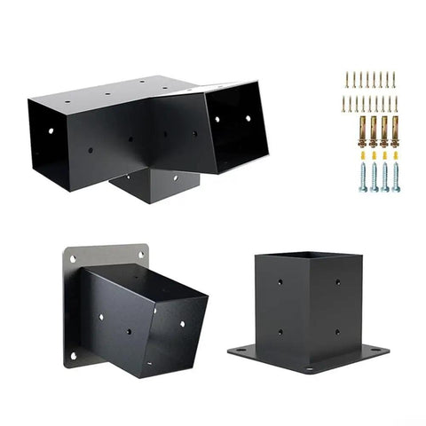 15 Degree Slanted Roof Pergola Bracket Kit For Wall Mount Corner Support Fits 4x4 Lumber Beams Elevates Outdoor Backyards Gazebos And Porches With Durable Drainage Optimized Design