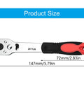Heavy Duty One Quarter Inch Ratcheting Wrench Set Forged From Durable Carbon Steel, showcasing size dimensions and design details.