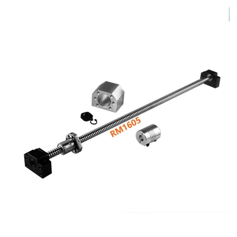Get Your Smooth High Load Ballscrew Kit RM1605 With 550mm Travel Plus End Machined Support Housing BKBF12 And SFU1605 Coupler For Pro Machining Jobs, RM1605 kit