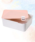 Sweet Hot Pink PP Underwear Storage Bin With Write On Lid showing lid partially open, designed for closets and drawers.
