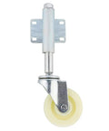 Heavy Duty Gate Caster Wheels Featuring Spring Loaded Brakes Supports Four Hundred Forty Lbs smooth nylon wheel with metal core.