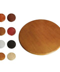 Smooth Rotating Wood Lazy Susan Turntable Serving Tray For Gatherings And Dinners Sturdy Heavy Duty Base with color variations.