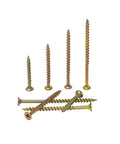 Woodworking Screw Set For DIY Projects Coarse Thread Bugle Head Yellow Zinc Drywall Screws DIY Friendly Heavy Duty 100 Piece Assortment Kit