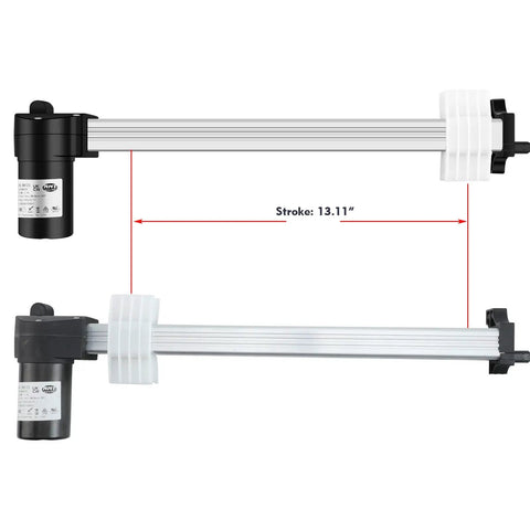 Heavy Duty Linear Actuator Motor Quick Swap For Recliners Gives You Dandy Comfort Compatible With Rmt Model R812302040333 showing 13.11 inch stroke length.
