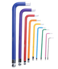 9 Piece Chrome Steel Hex Socket Wrench Set Color Coded CRV Heavy Duty Wrenches, featuring various sizes and colors for easy identification.